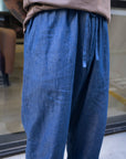 Cale Cotton Linen Denim Blue Pant