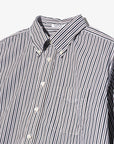 Engineered Garments 19 Century BD White/Brown Stripe Cotton Broadcloth