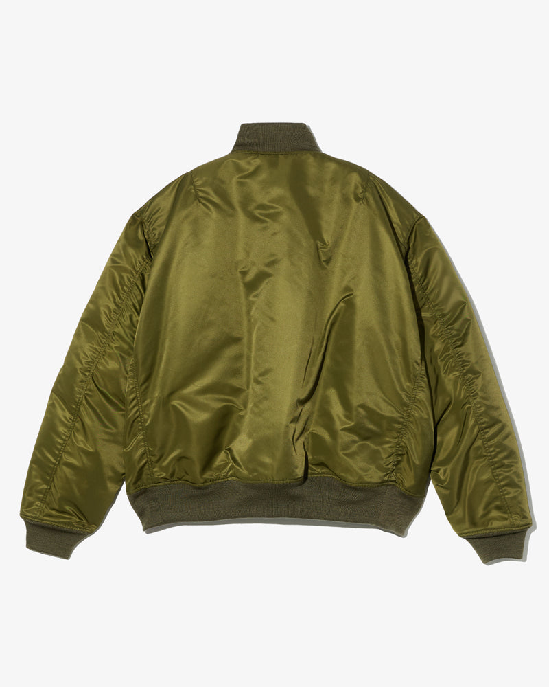 Engineered Garments Aviator Jacket Olive Flight Satin Nylon – Big
