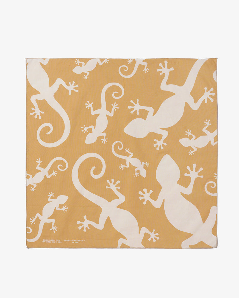 Engineered Garments｜ (Printed Bandana B - Khaki - Gecko Engineered Garments Printed Bandana Khaki Gecko – Big