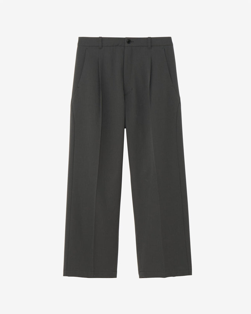 Goldwin One Tuck Straight Wool Pant Charcoal Gray – Big Trouble Store