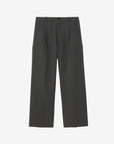 Goldwin One Tuck Straight Wool Pant Charcoal Gray