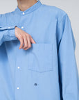 Nanamica Band Collar Wind Shirt Sax