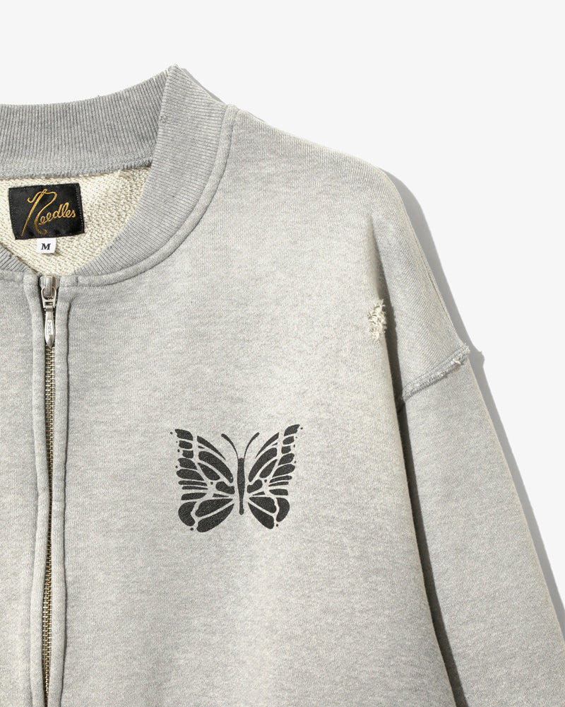 Needles deconstructed Zipped Sweat Grey – Big Trouble Store