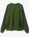 Needles Track Crew Neck Shirt Ivy Green Poly Smooth