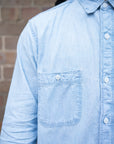 orSlow Relax Fit Chambray Work Shirt Chambray Bleach