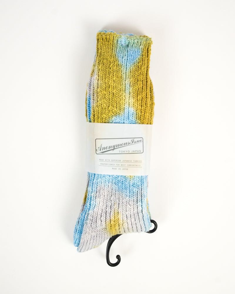 Anonymous Ism L/G Organic Cotton Dyed Crew Gold Blue