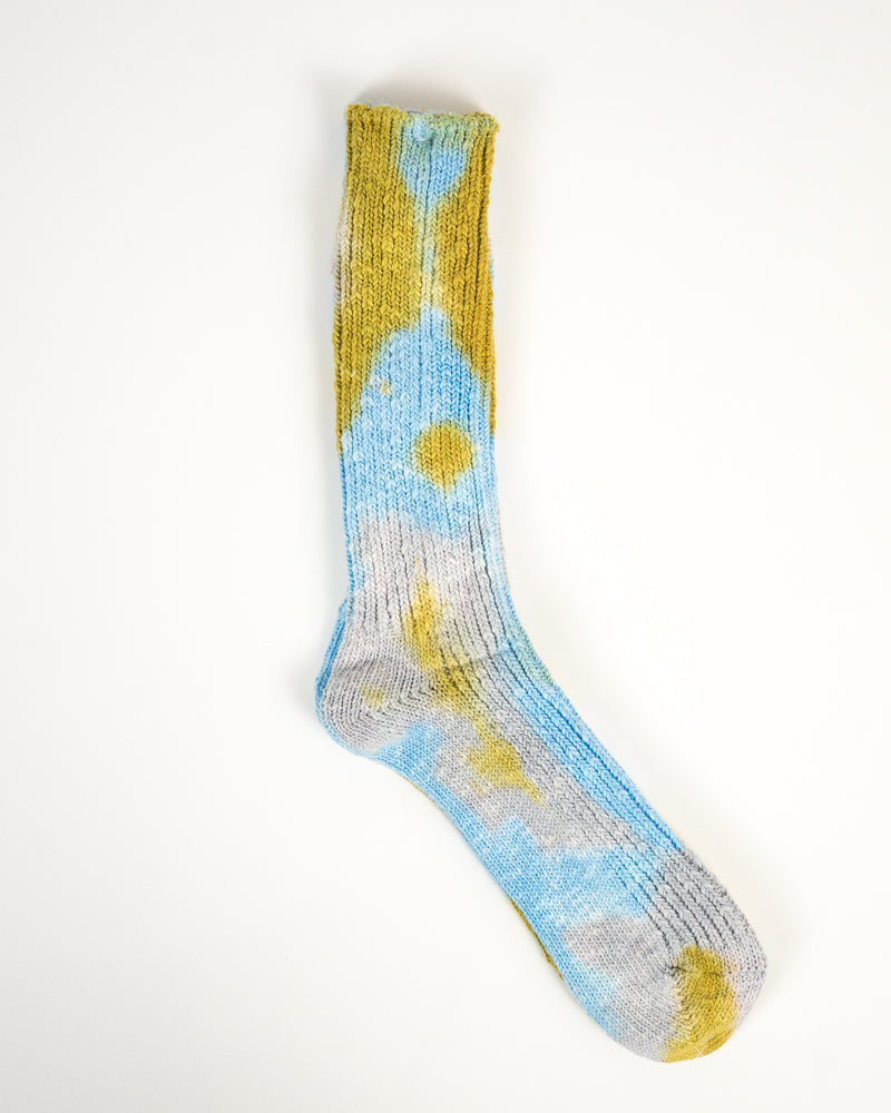 Anonymous Ism L/G Organic Cotton Dyed Crew Gold Blue