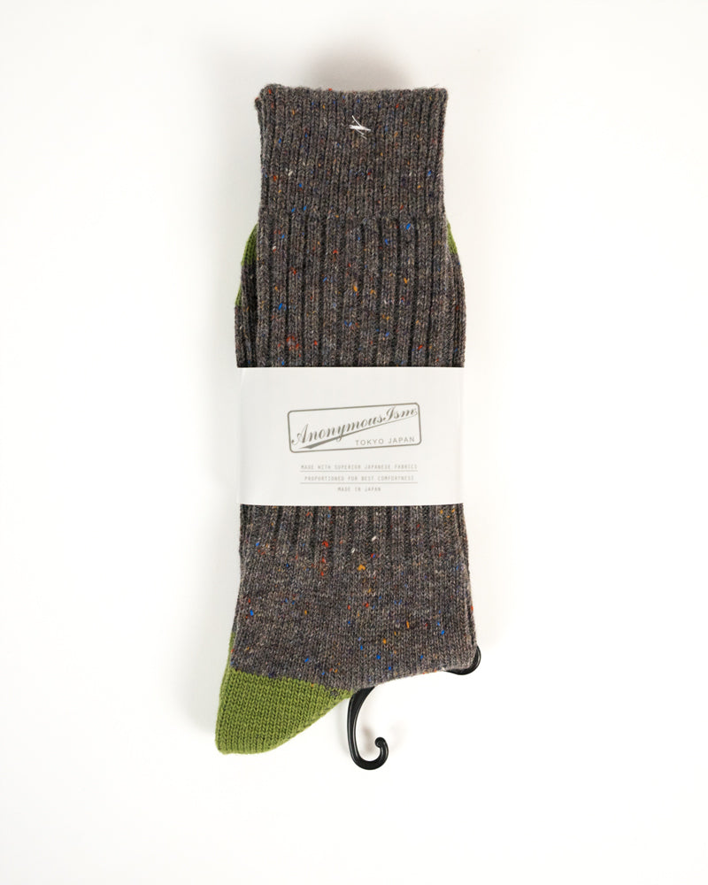 Anonymous Ism Tweed Nep Crew Moss Grey