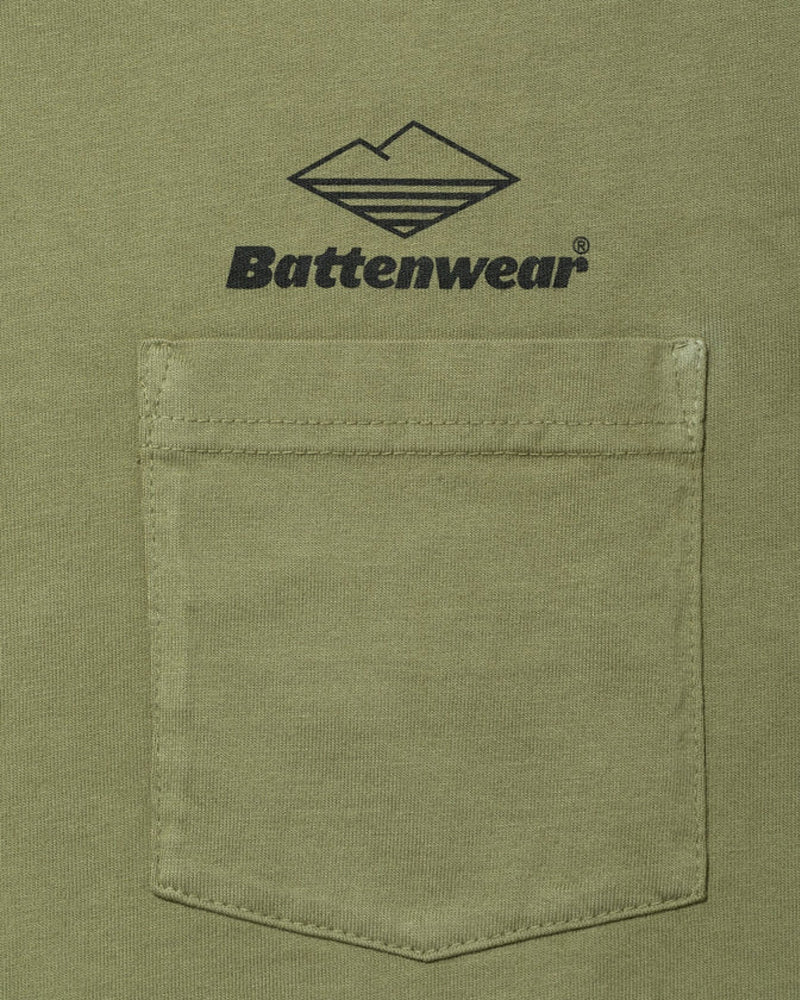 Battenwear Team S/S Pocket Tee Olive
