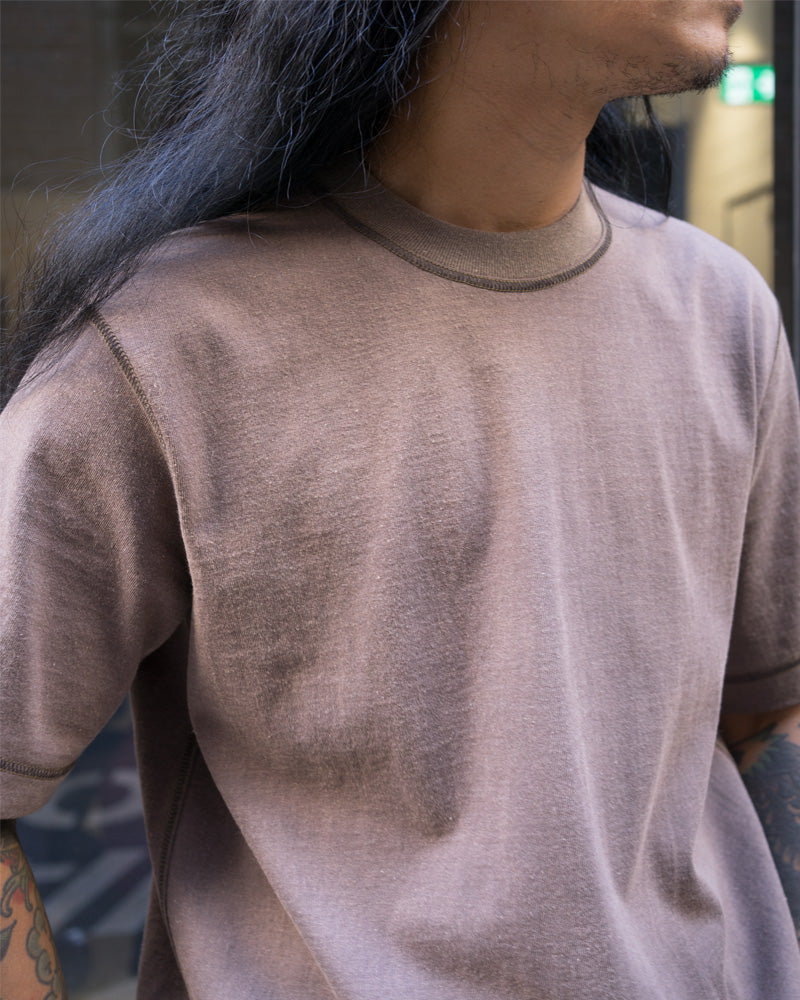 Cale Hollow Yarn Jersey Tee Brown