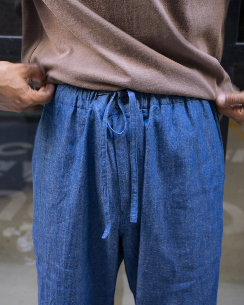 Cale Cotton Linen Denim Blue Pant