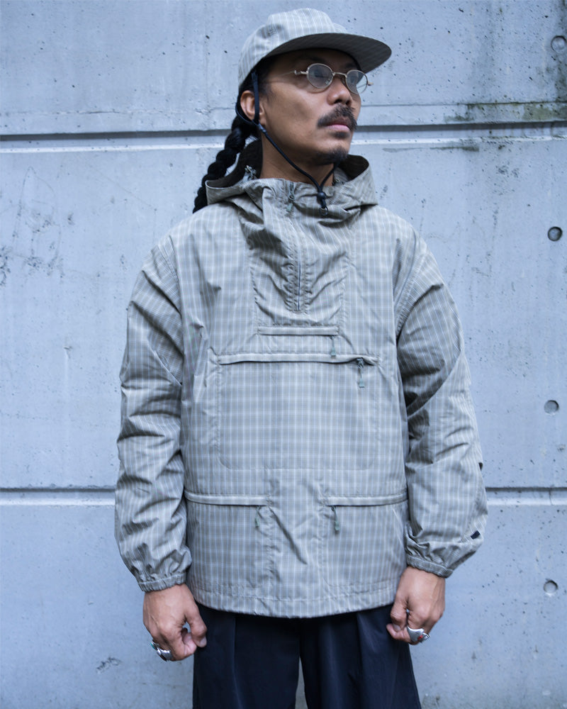 Daiwa Pier 39 Tech Anorak Summer Plaid Sage Gray