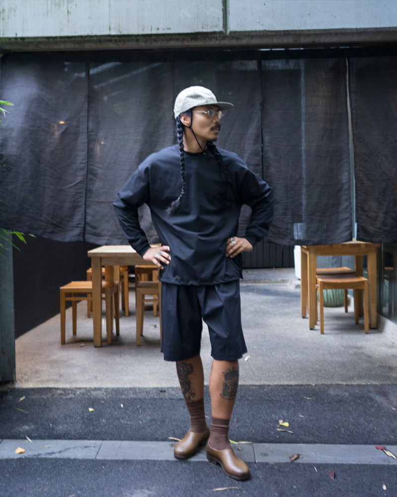 Daiwa Pier 39 Tech Drawstring L/S Tee Black