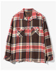 Engineered Garments Classic Shirt Brown Cotton Heavy Twill Plaid