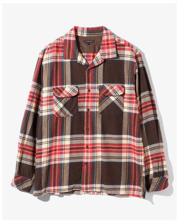 Engineered Garments Classic Shirt Brown Cotton Heavy Twill Plaid