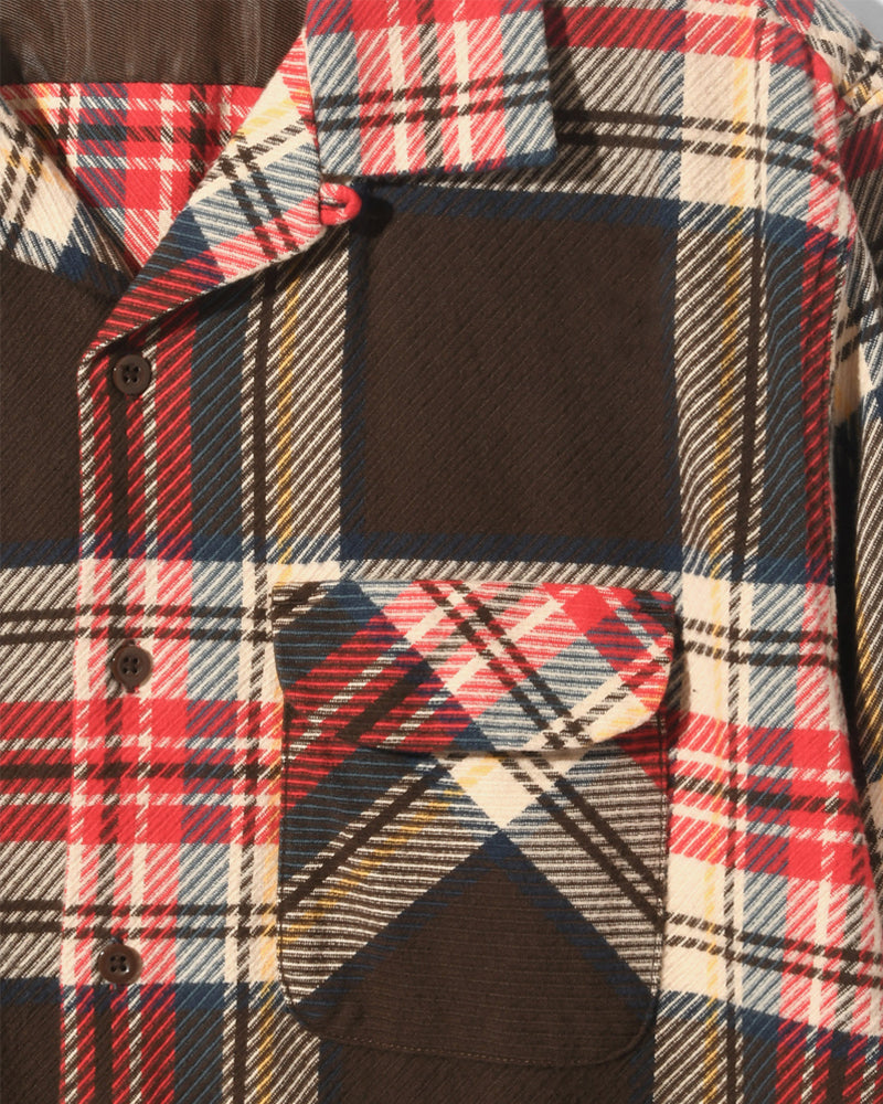 Engineered Garments Classic Shirt Brown Cotton Heavy Twill Plaid