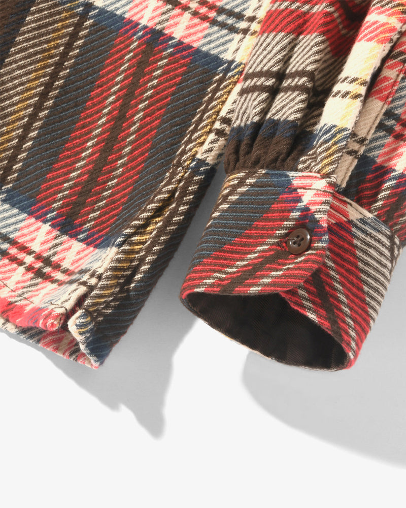 Engineered Garments Classic Shirt Brown Cotton Heavy Twill Plaid