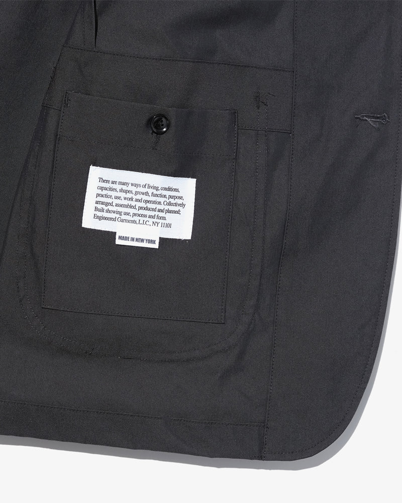 Engineered Garments Bedford Jacket Charcoal CP Weather Poplin