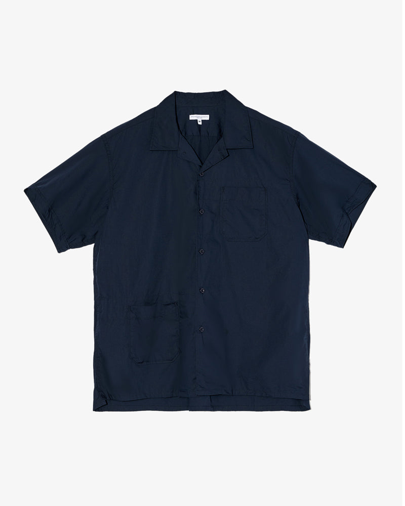 Engineered Garments Camp Shirt Dark Navy Cotton Broadcloth