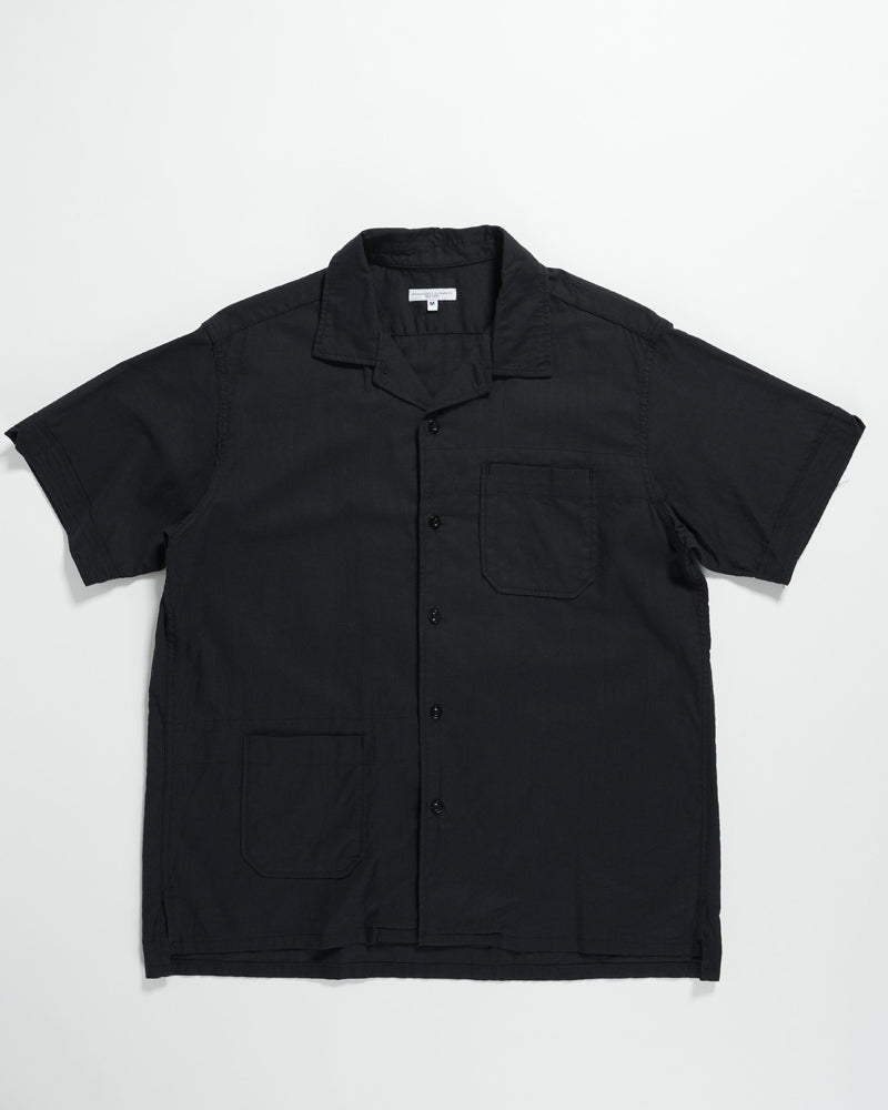 Engineered Garments Camp Shirt Black Cotton Handerchief