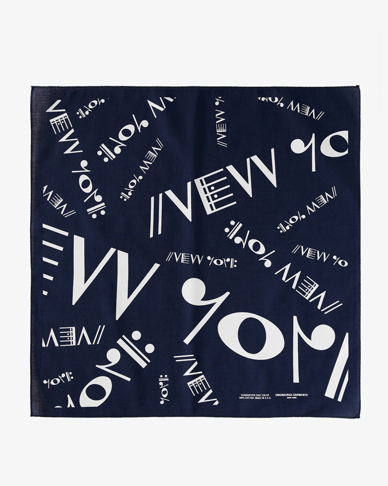 Engineered Garments Printed Bandana NY