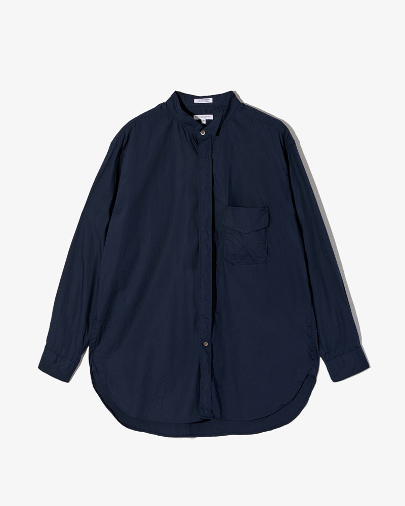 Engineered Garments Wing Collar Shirt Dark Navy Cotton Broadcloth