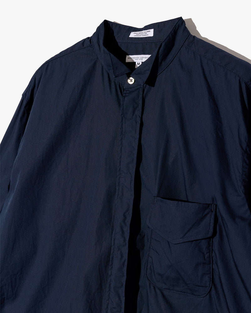 Engineered Garments Wing Collar Shirt Dark Navy Cotton Broadcloth