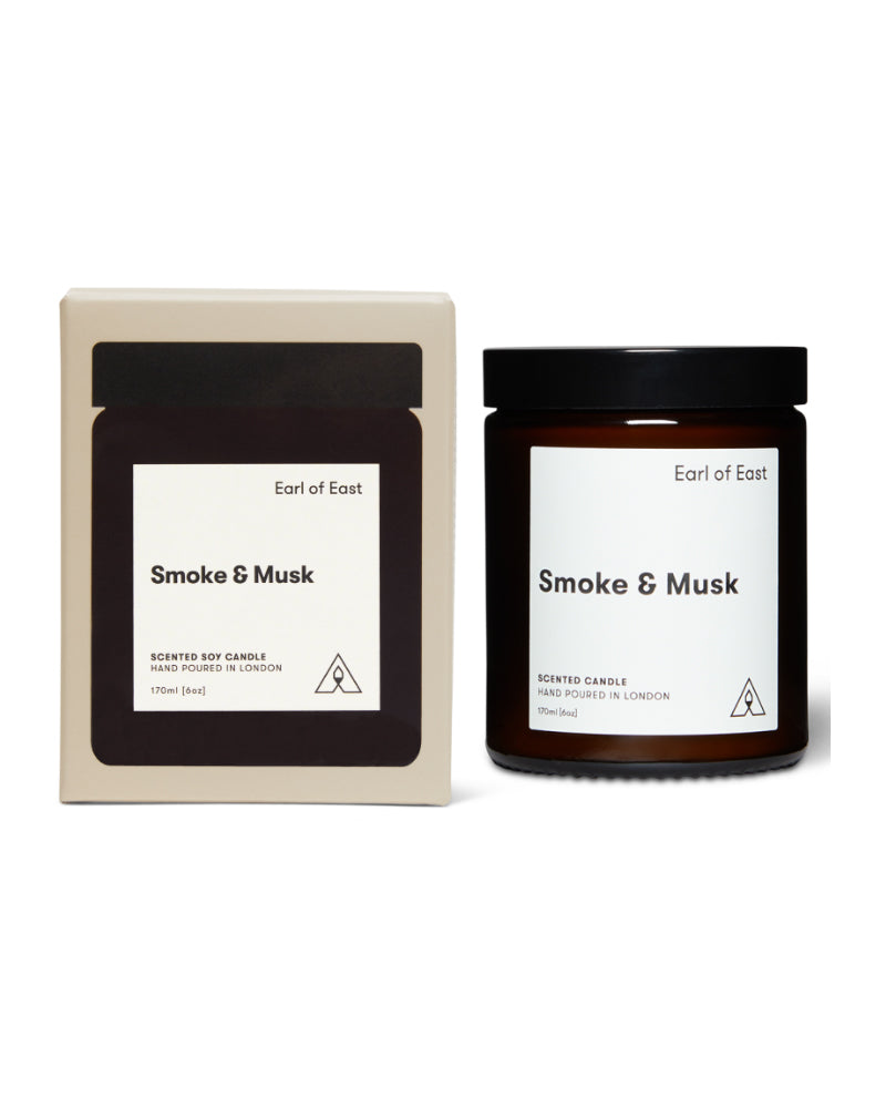 Earl of East Smoke &amp; Musk Soy Wax Candle 170ml