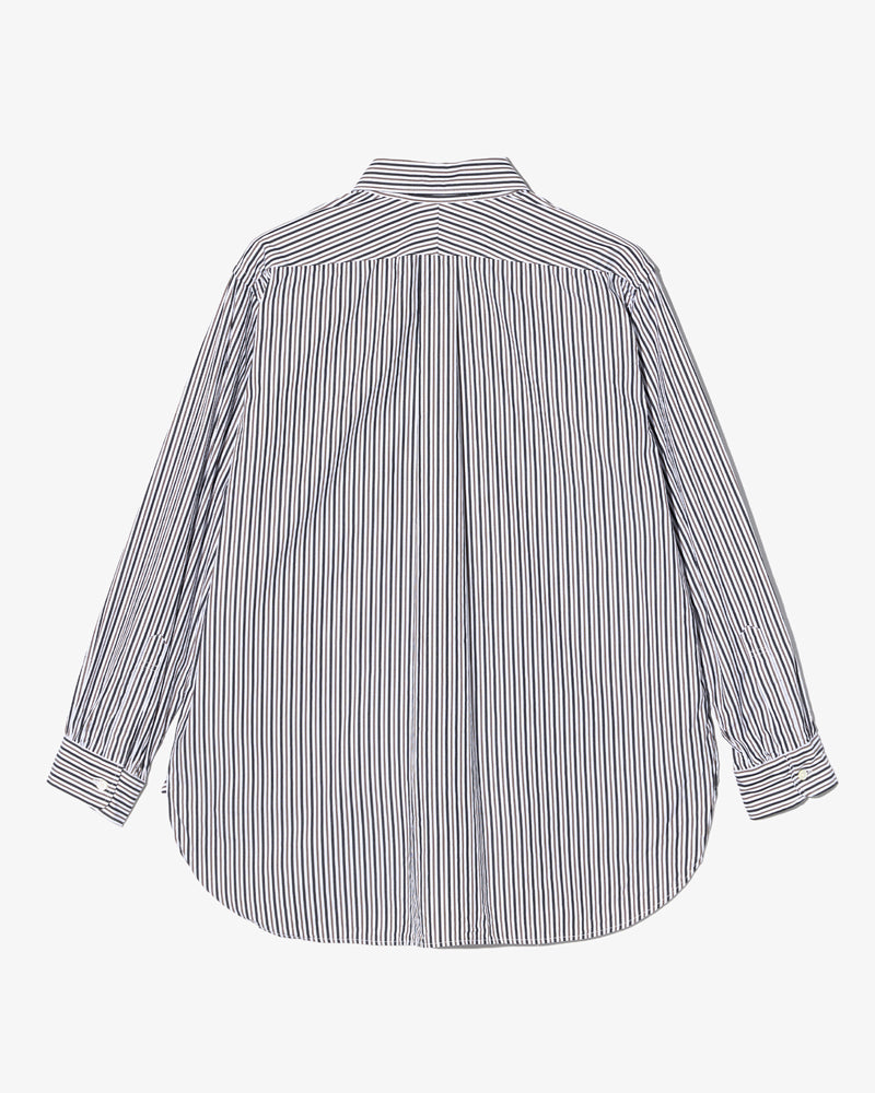 Engineered Garments 19 Century BD White/Brown Stripe Cotton Broadcloth