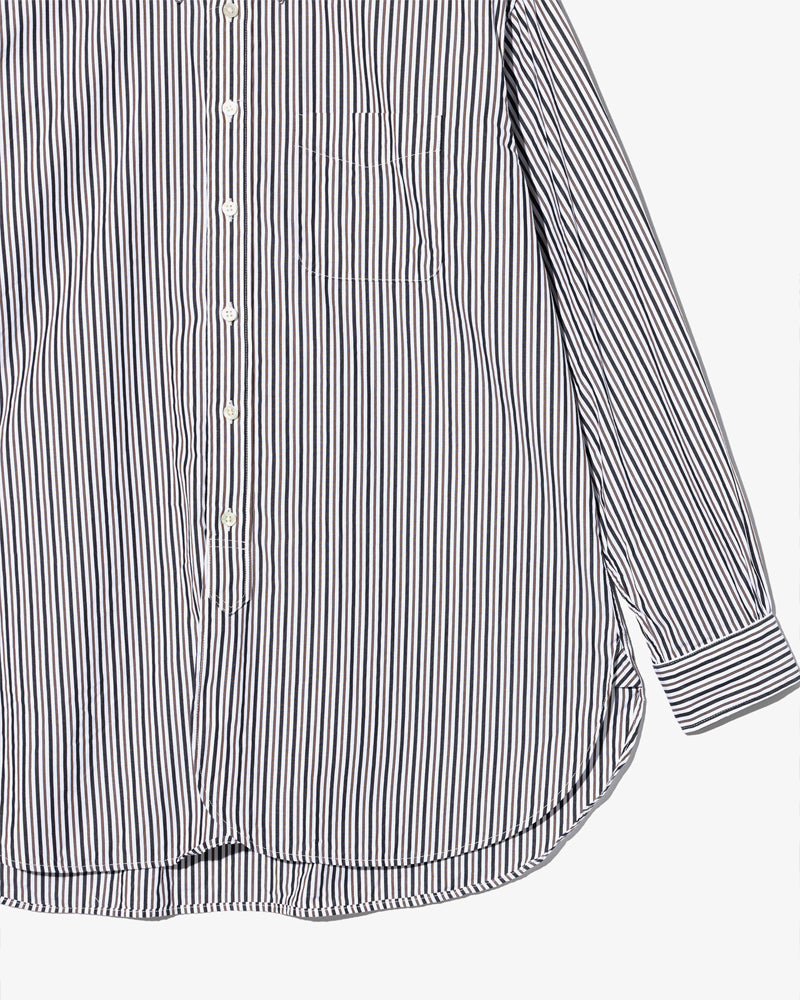 Engineered Garments 19 Century BD White/Brown Stripe Cotton Broadcloth