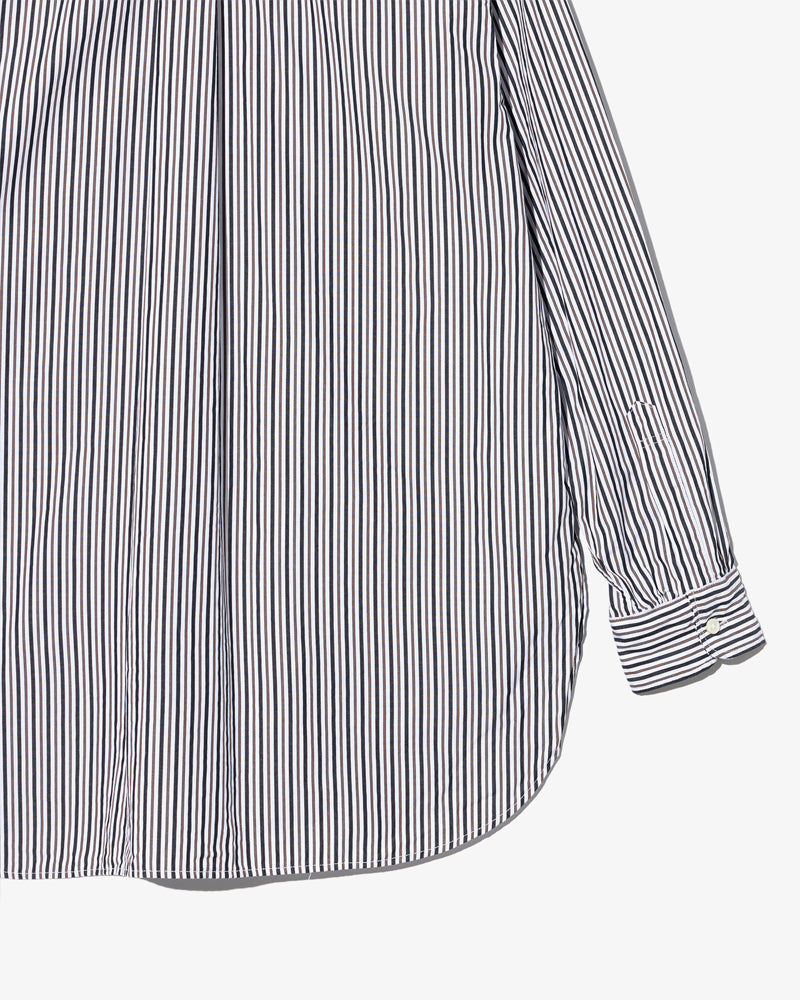 Engineered Garments 19 Century BD White/Brown Stripe Cotton Broadcloth