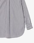 Engineered Garments 19 Century BD White/Brown Stripe Cotton Broadcloth