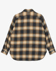 Engineered Garments Work Shirt Khaki Cotton Heavy Shadow Plaid Flannel