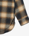 Engineered Garments Work Shirt Khaki Cotton Heavy Shadow Plaid Flannel