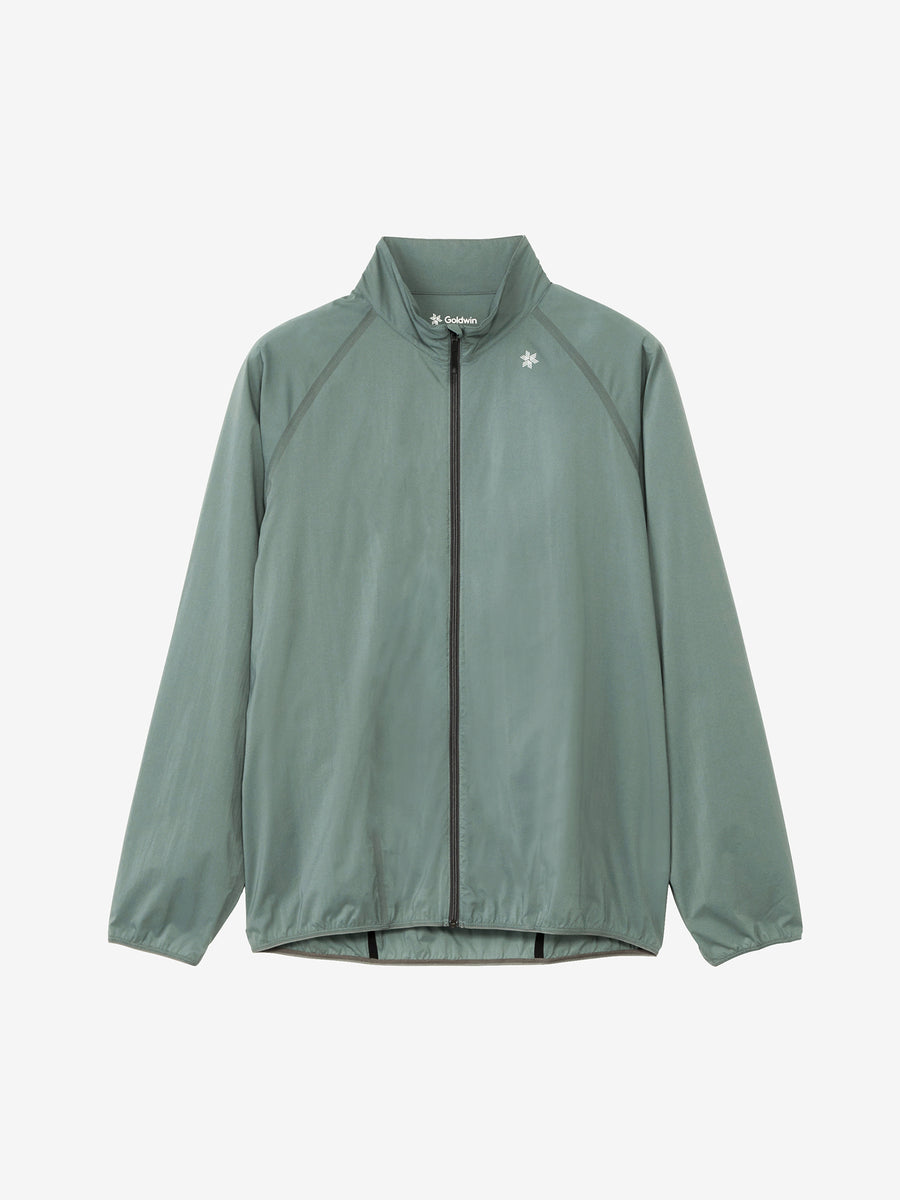 Goldwin Zip-up Floating Wind Shell Jacket Iceberg Green