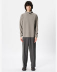 Goldwin One Tuck Straight Wool Pant Charcoal Gray