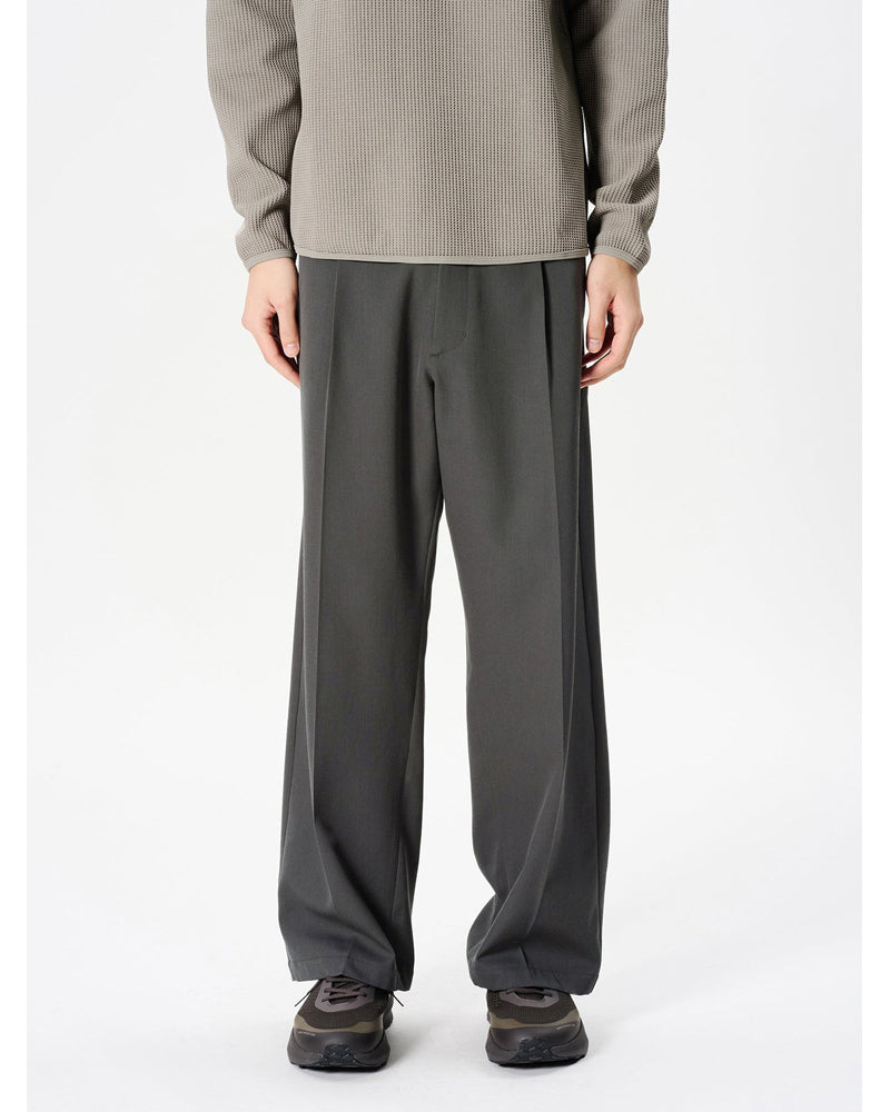 Goldwin OneTuck Wool Pants GL73177 チャコール Goldwin One Tuck Straight Wool Pant Charcoal Gray – Big Trouble Store