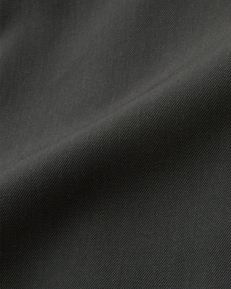Goldwin One Tuck Straight Wool Pant Charcoal Gray