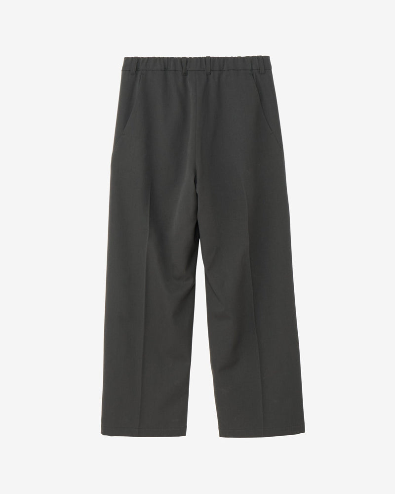 Goldwin One Tuck Straight Wool Pant Charcoal Gray