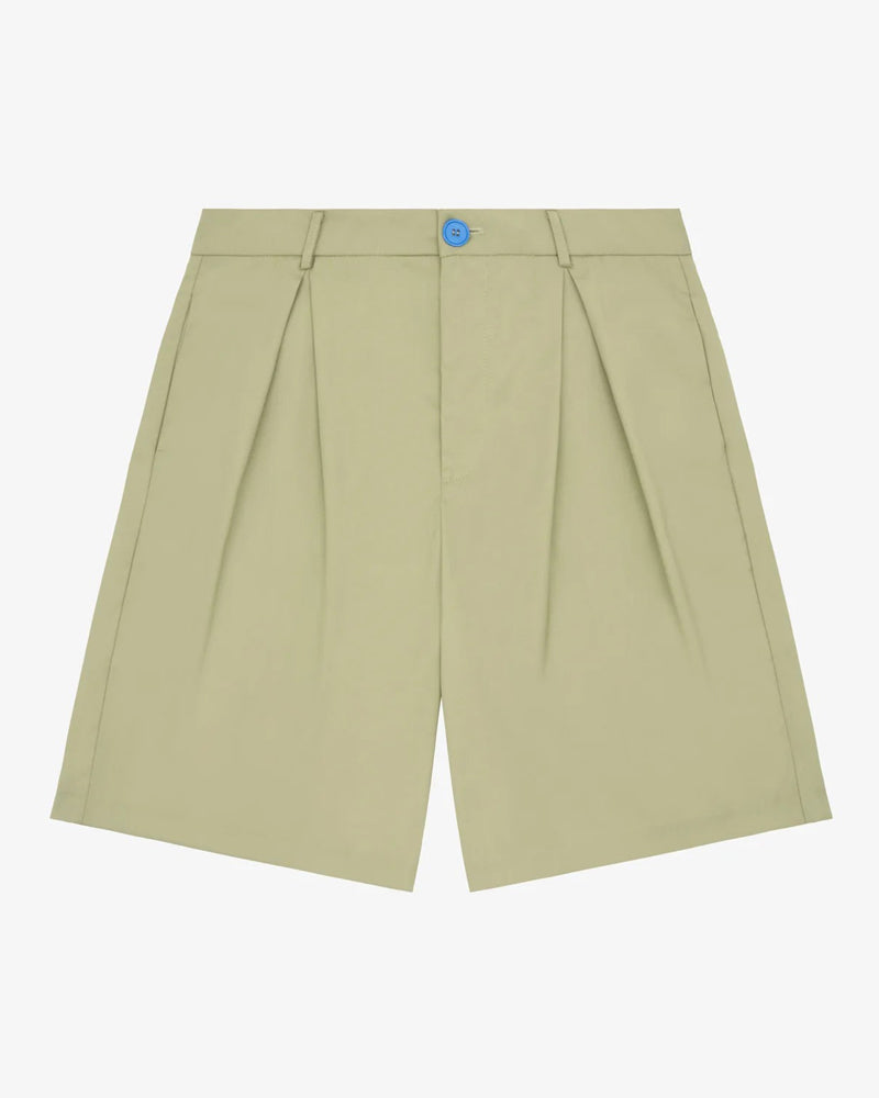 Honour Heritage Script Pleated Shorts Khaki