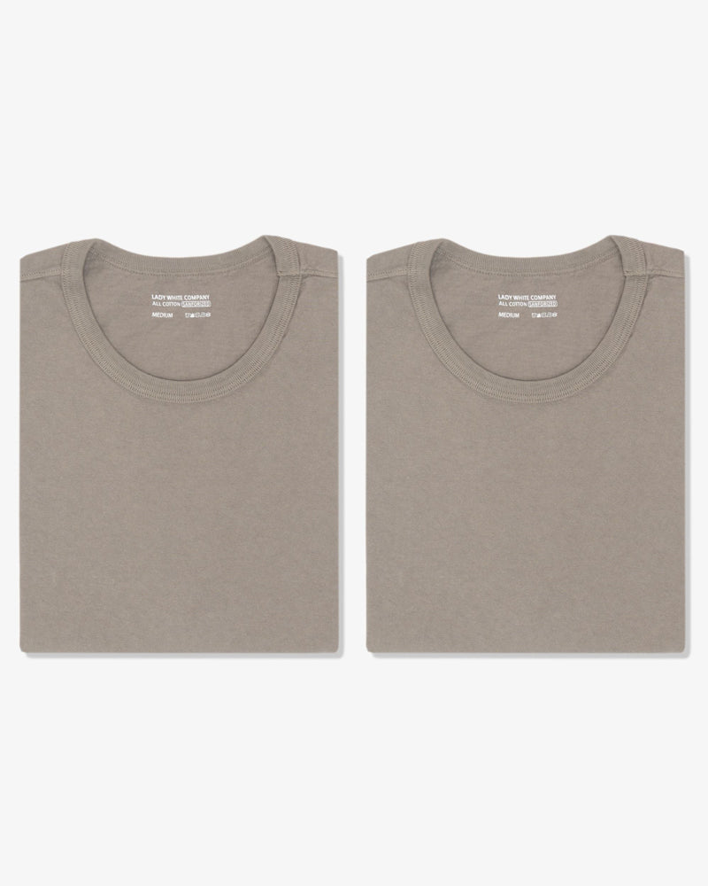Lady White Co T-shirt" Two Pack  Anvil Grey