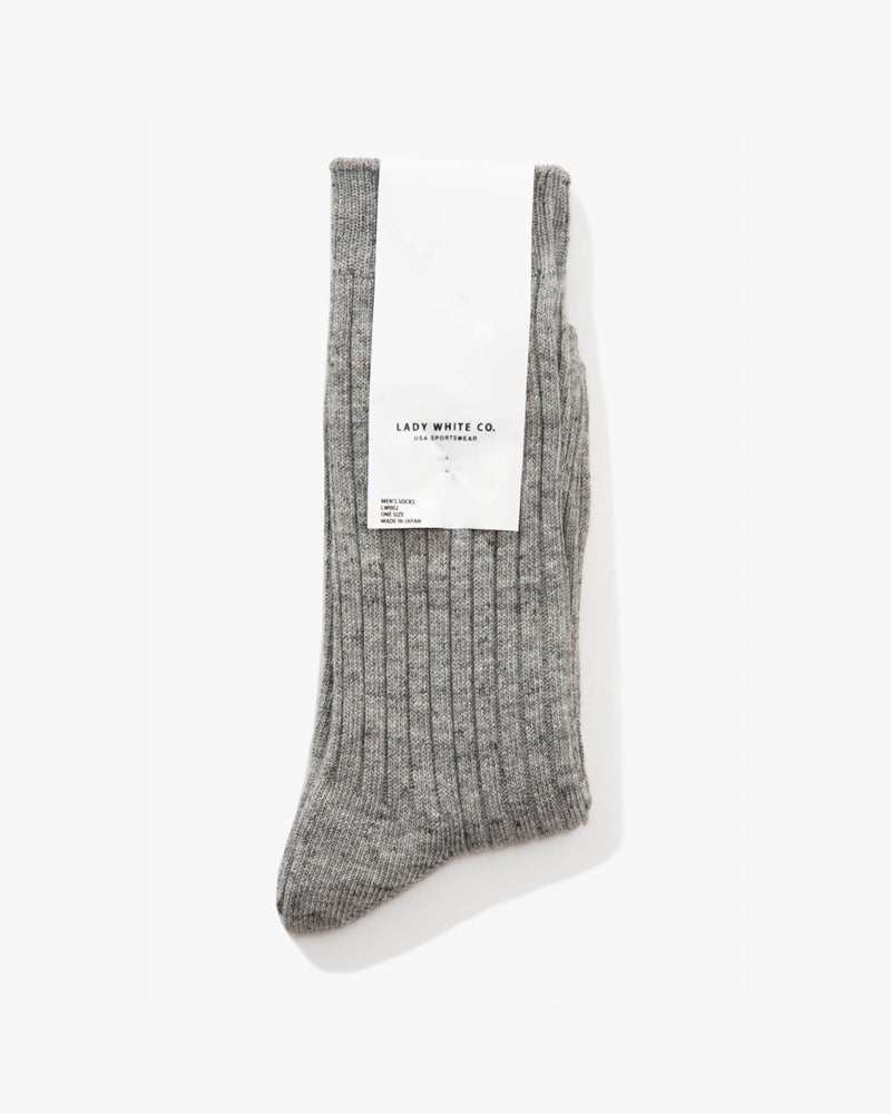Lady White Co. Sock Grey Melange