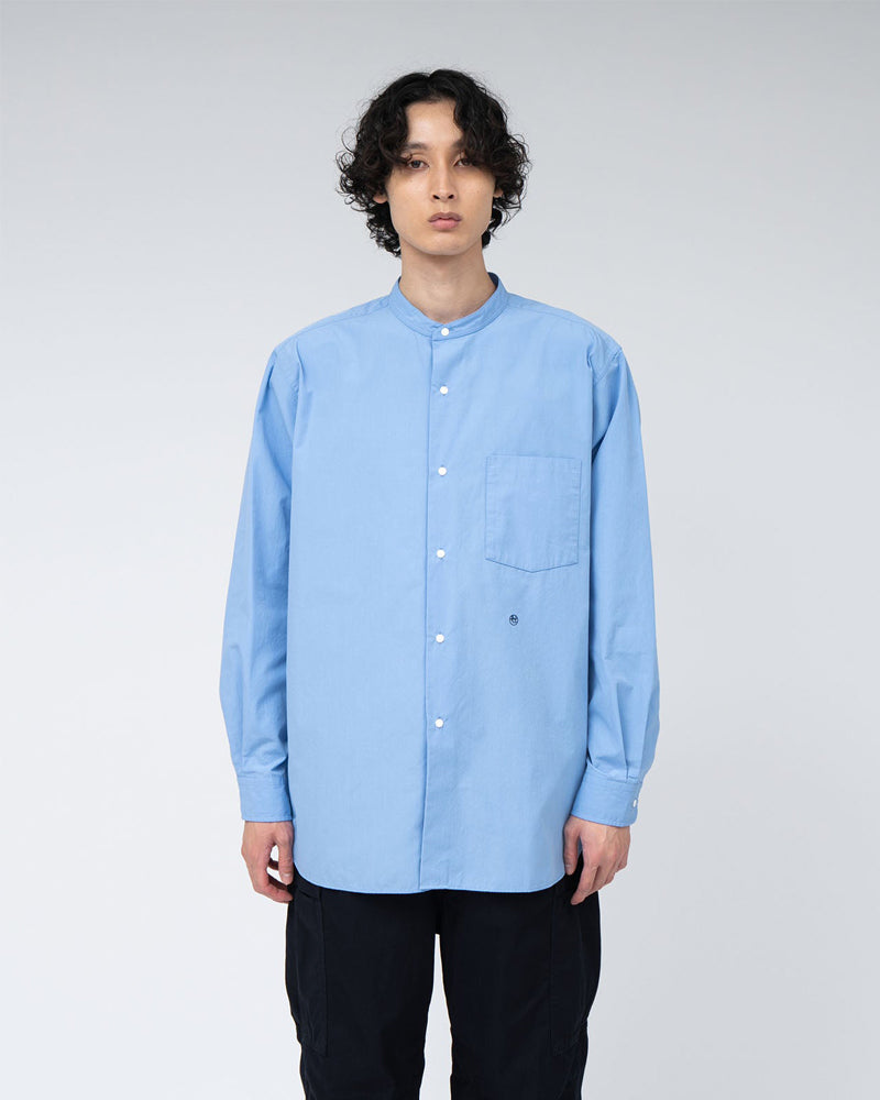 Nanamica Band Collar Wind Shirt Sax