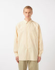 Nanamica Regular Collar Stripe Wind Shirt Cream Yellow