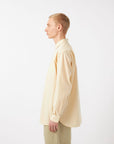 Nanamica Regular Collar Stripe Wind Shirt Cream Yellow