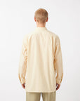 Nanamica Regular Collar Stripe Wind Shirt Cream Yellow