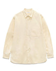 Nanamica Regular Collar Stripe Wind Shirt Cream Yellow