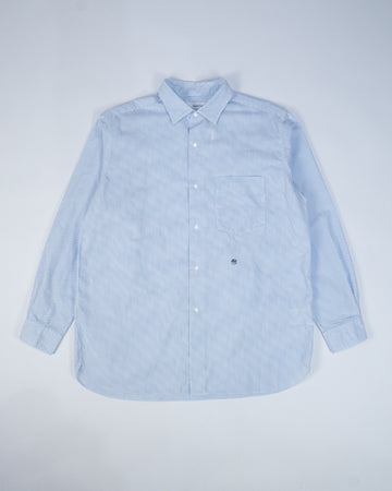 Nanamica regular Collar Stripe Wind Shirt Sax