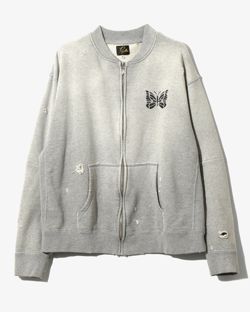 Needles deconstructed Zipped Sweat Grey